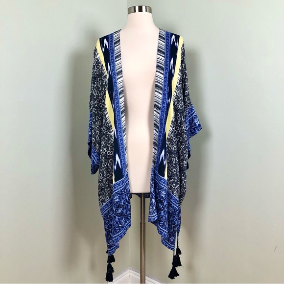 Westbound Other - Westbound Boho Kimono Women's Size Large Tassel Hem